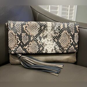 Snakeskin & Leather Crossbody